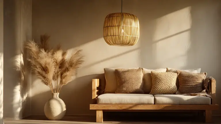 Japandi Living Room Warm Glow