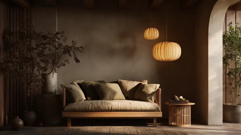 Japandi Living Room Warm Glow