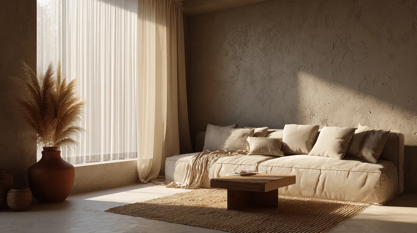 Japandi Living Room with Budget Rug