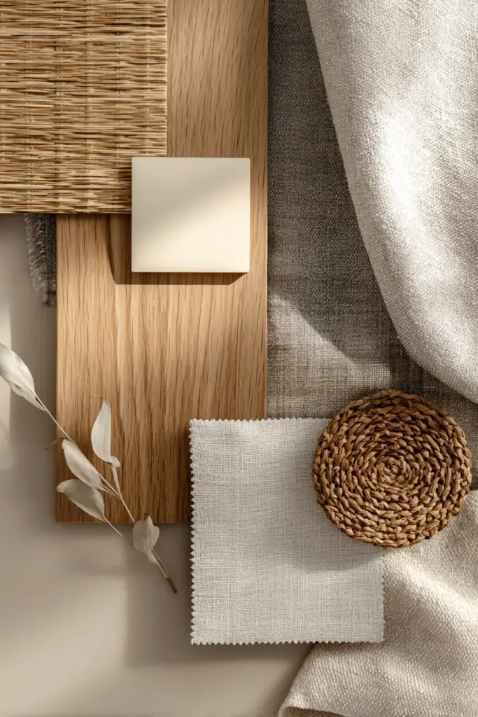 Japandi Natural Materials Flatlay