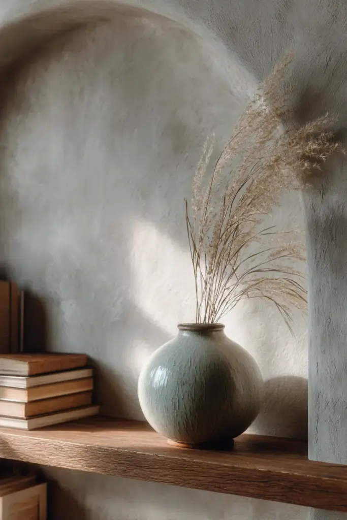 Japandi Wood Tones and Wall Color