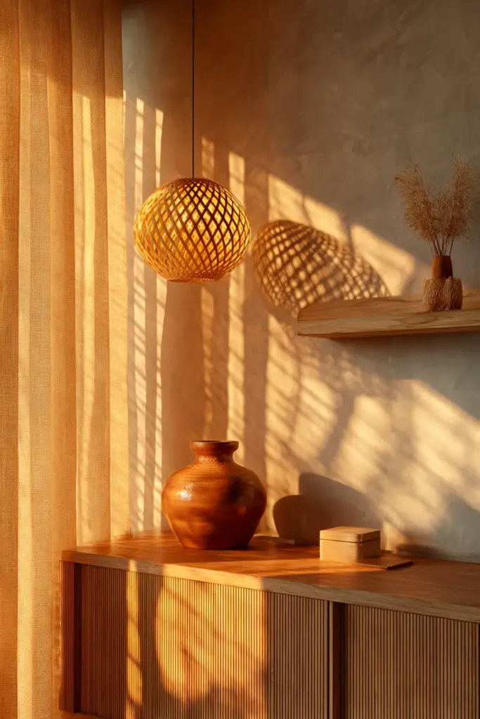 Layered Japandi Lighting Scene