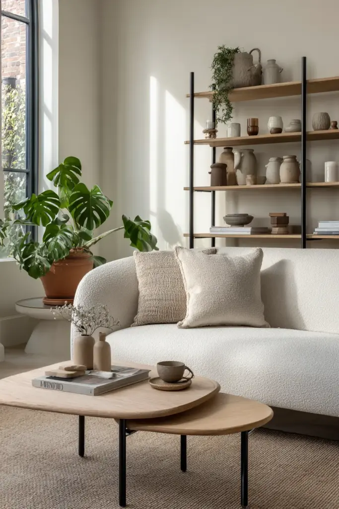 Low-Profile Japandi Furniture Vignette