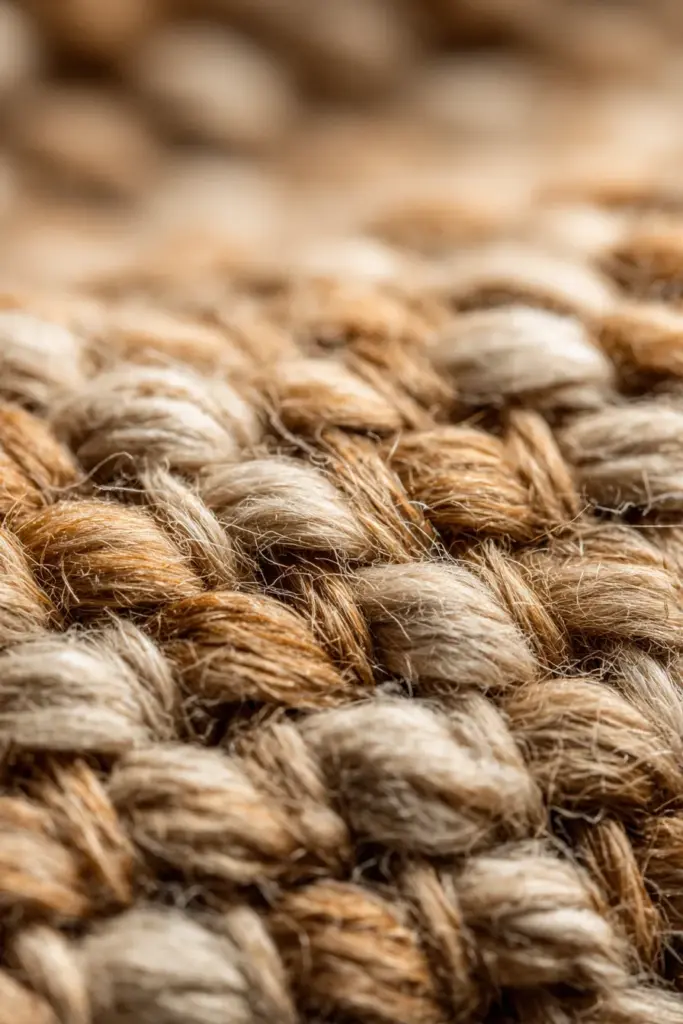 Natural Rug Material Close-Up