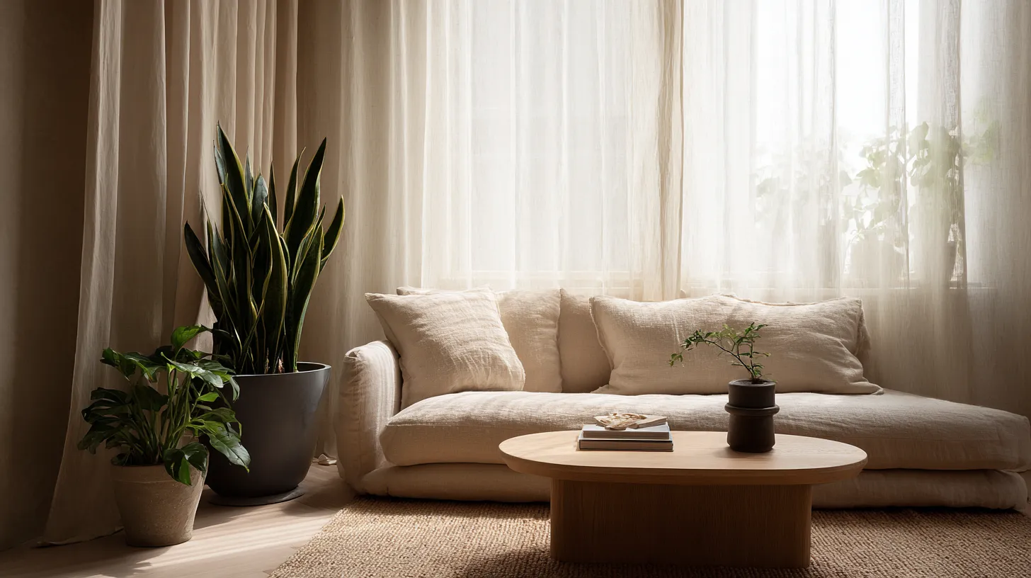Small Japandi Living Room Featured