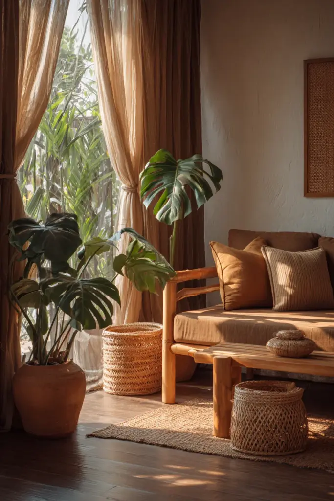 Tropical Japandi Living Room