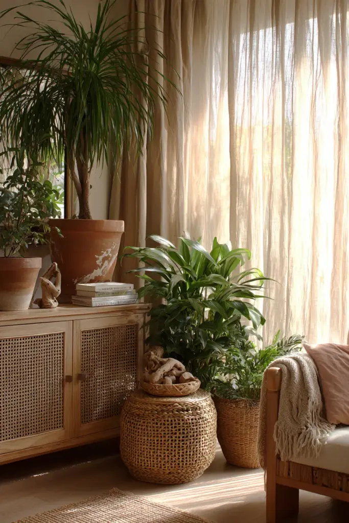 Biophilic Living Room Corner