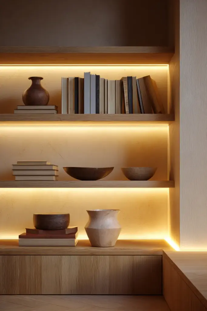 Bookshelf Lighting — LED Strip Glow