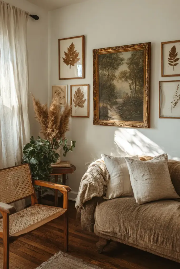 Budget-friendly art display — thrift and DIY