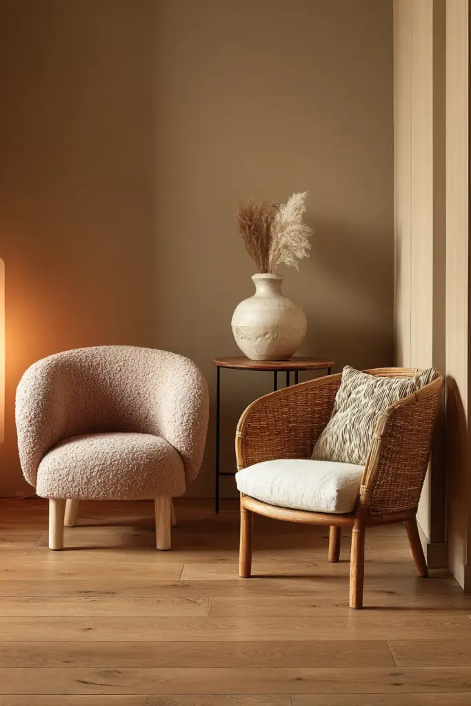 Colorful Accent Chairs in Eclectic Space