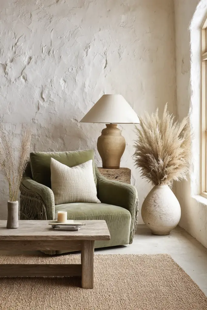 Earth Palette – Terracotta and Sage Living Room