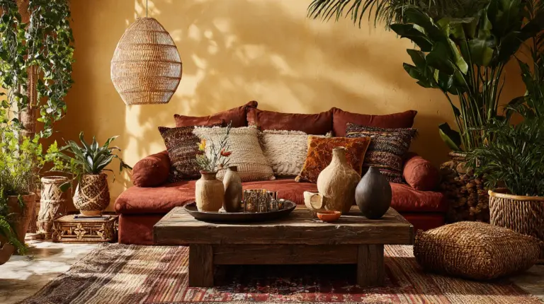 Eclectic Global Living Room Featured