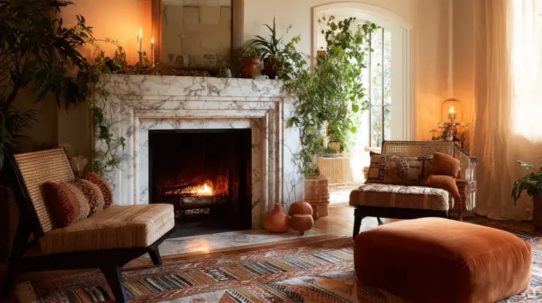 Eclectic Living Room Fireplace Featured Image
