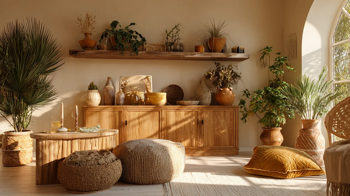 Eclectic Living Room Storage