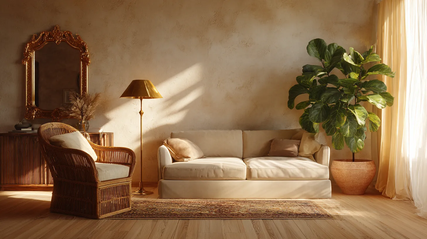 Eclectic Modern Vintage Living Room Featured