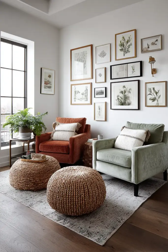 Eclectic Seating Vignette