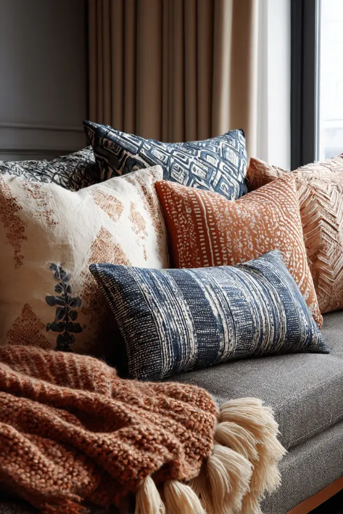 Eclectic Throw Pillows and Textiles