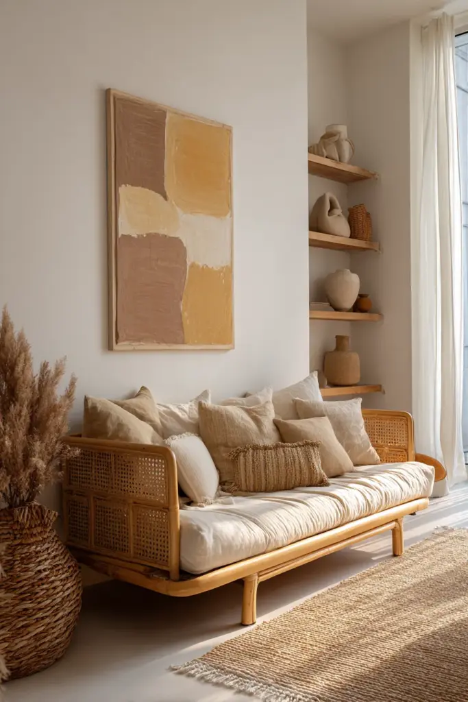 Japandi Eclectic Small Living Room