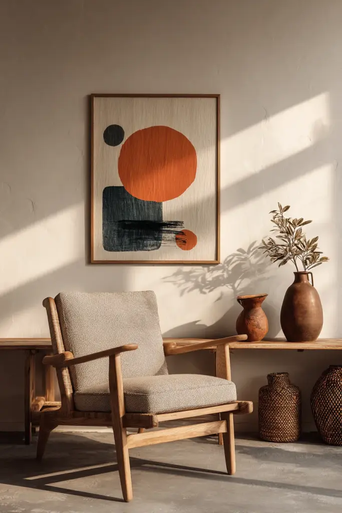 Japandi-Eclectic Wall Decor Vignette