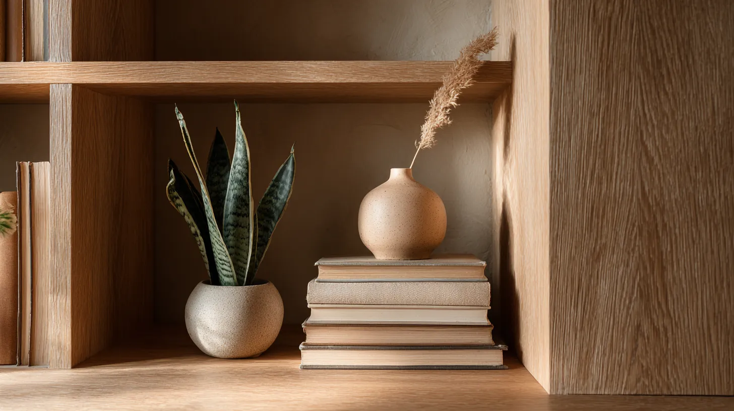 Japandi Living Room Bookshelf — Featured