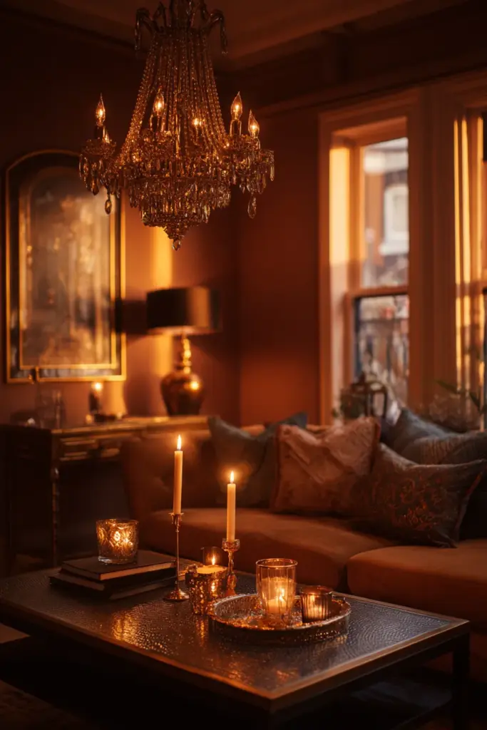 Layered Glam Lighting Vignette