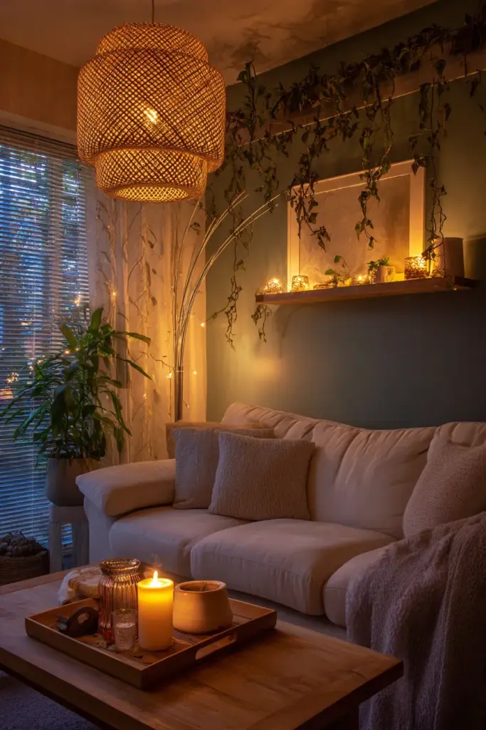 Layered Lighting Setup – Evening Ambiance