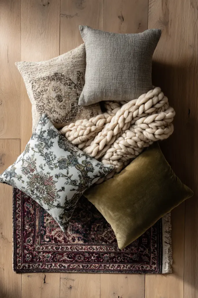 Layered Textiles Flatlay