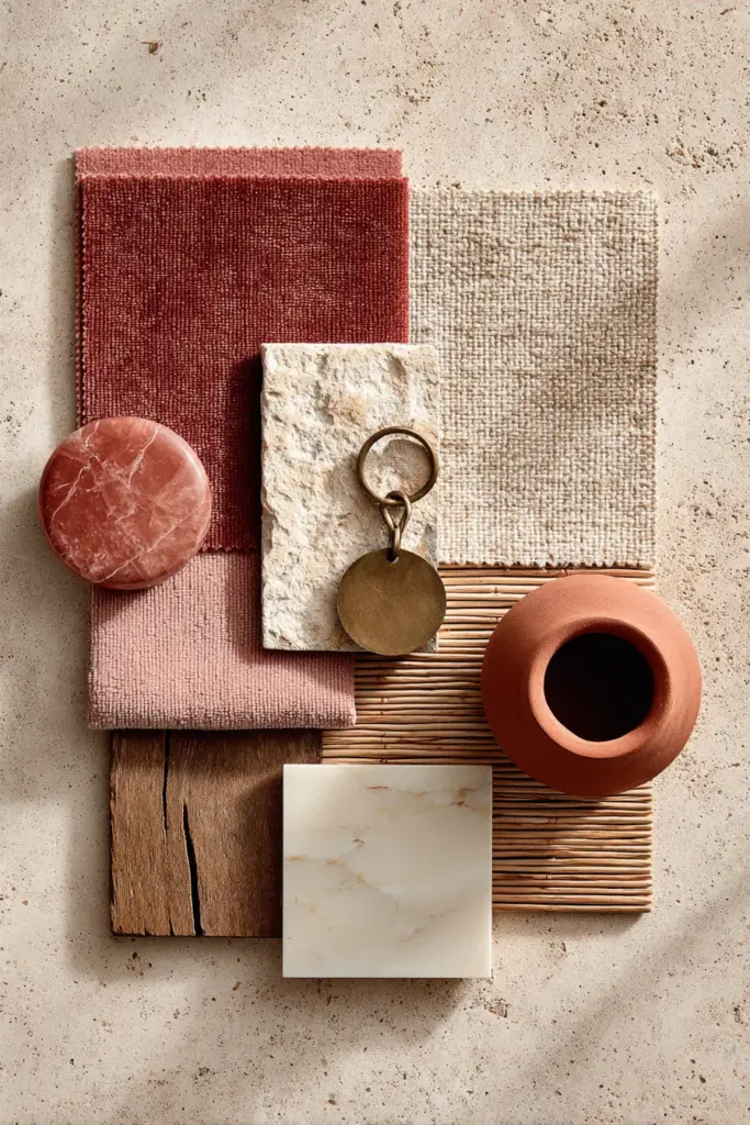 Material and Color Texture Flatlay