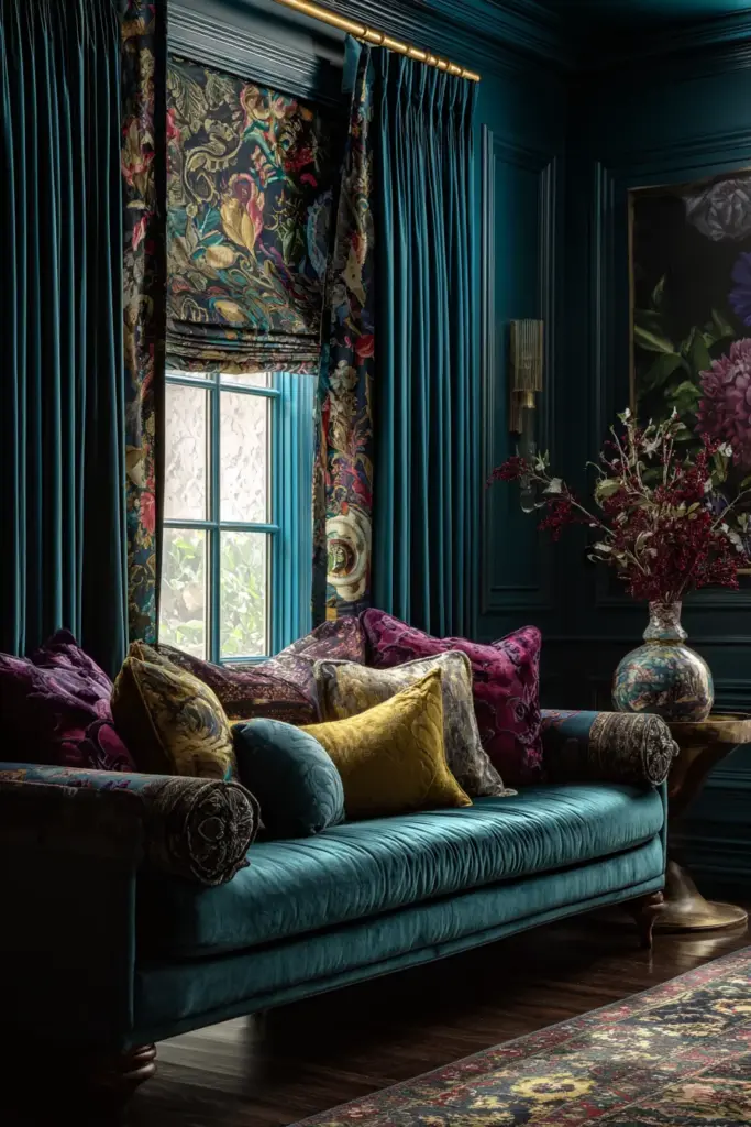 Maximalist-Eclectic Velvet Drapes