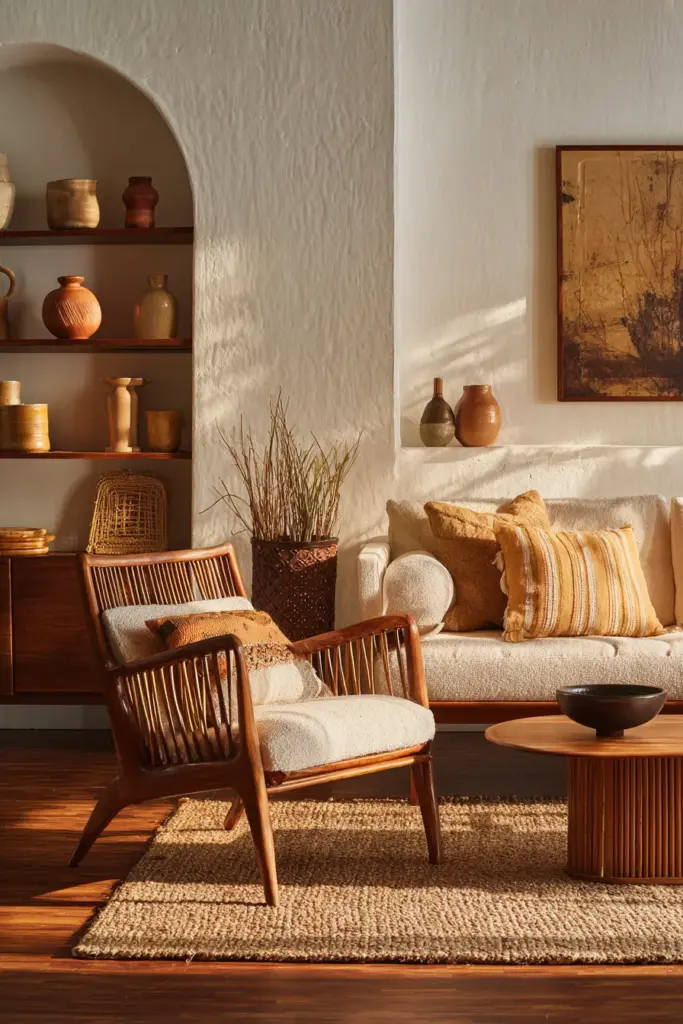 Midcentury and Boho Style Mix
