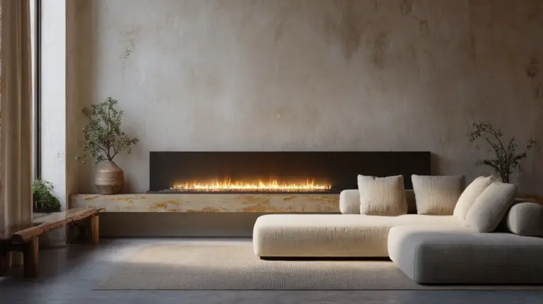 Modern Living Room Fireplace – Featured