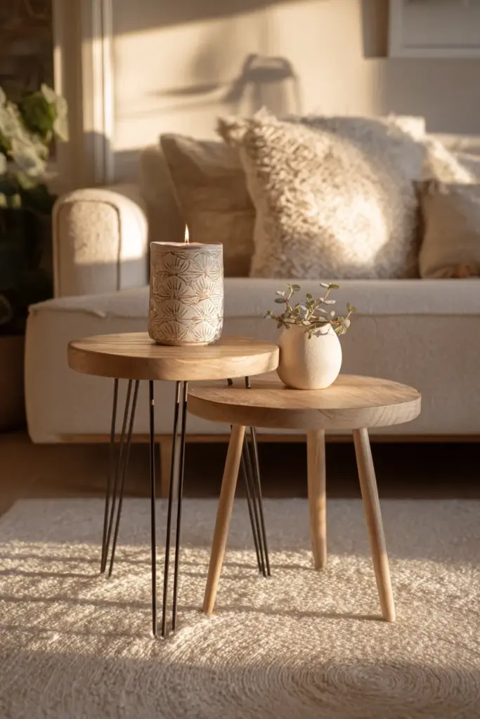 Nesting Tables Styled in Living Room