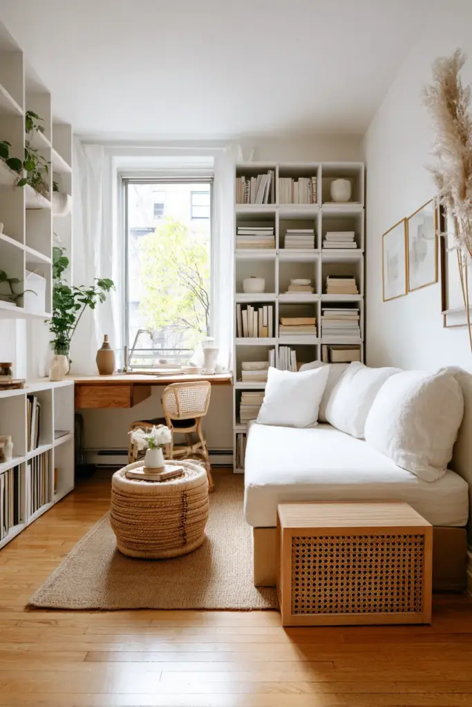 No-Drill Rental-Friendly Living Room