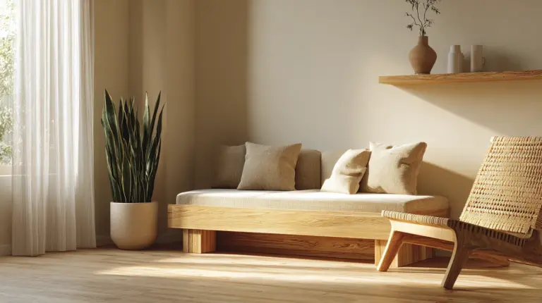 Serene Japandi-Style Small Living Room