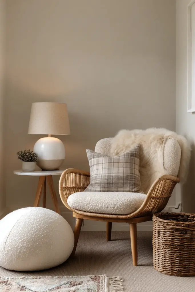 Styled Pet Furniture in Eclectic Living Room