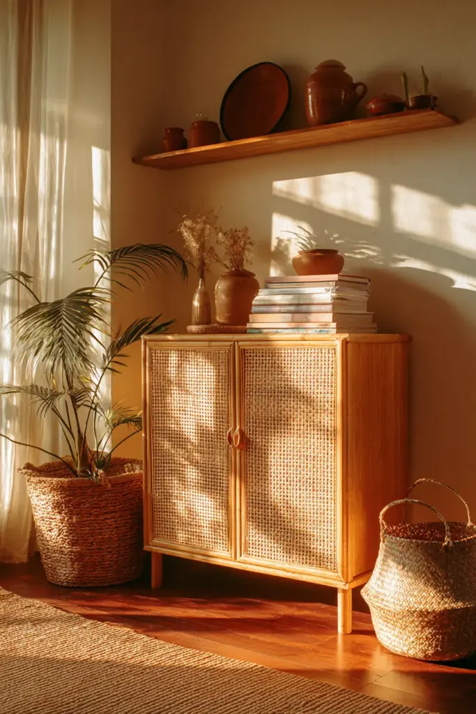 Sustainable Rattan Cabinet