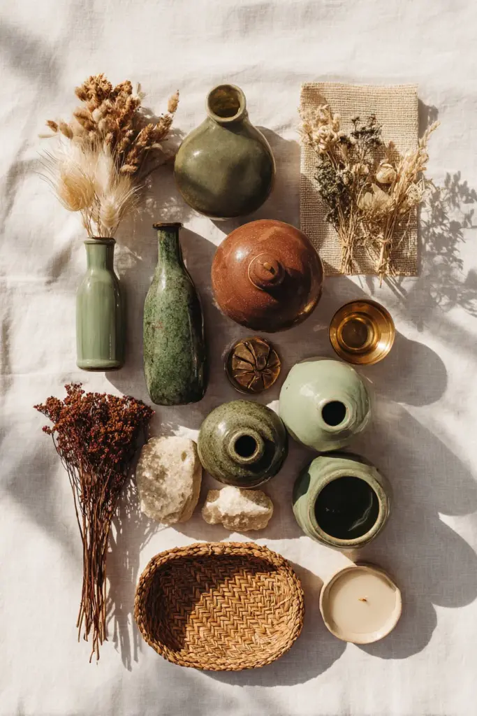 Thrifted Eclectic Decor Flatlay