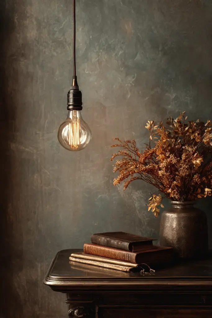 Upcycled Vintage Fixture with LED Glow