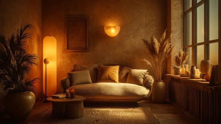 Warm small living room