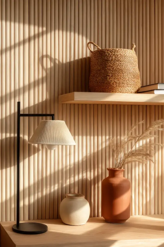 Wood Slat Japandi Wall