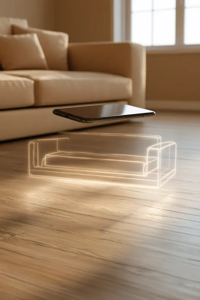 AR Furniture Placement – Phone Overlay in Real Room