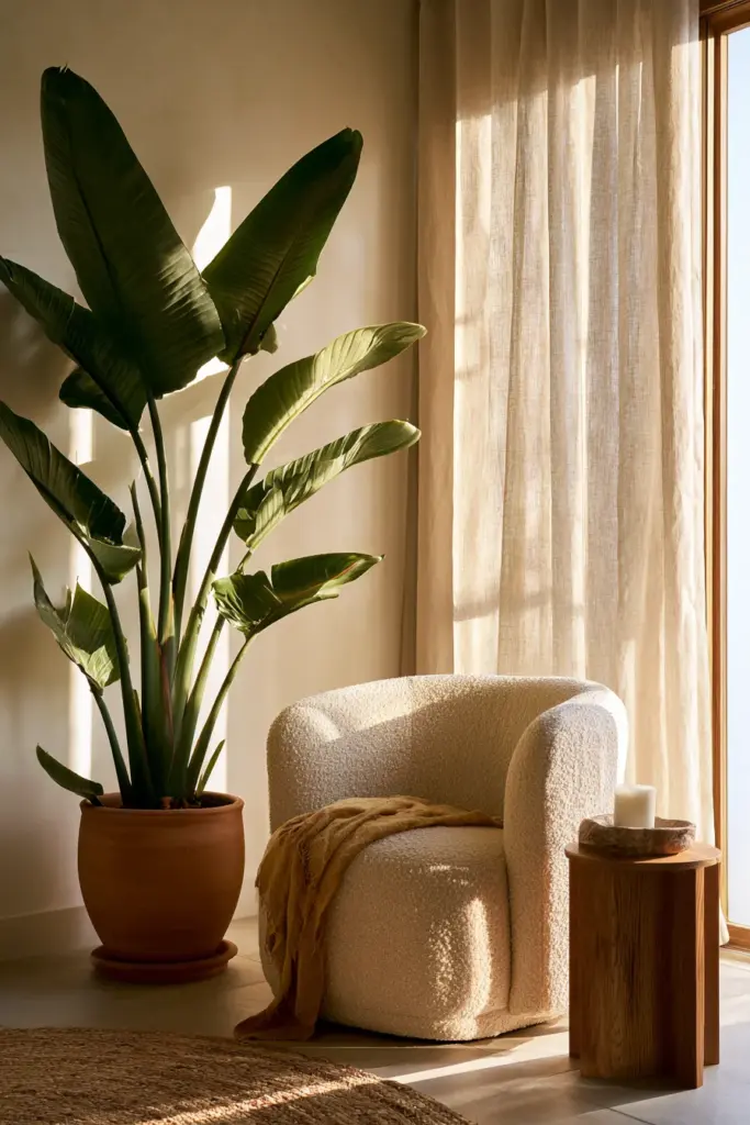 Biophilic Conversation Nook with Plants