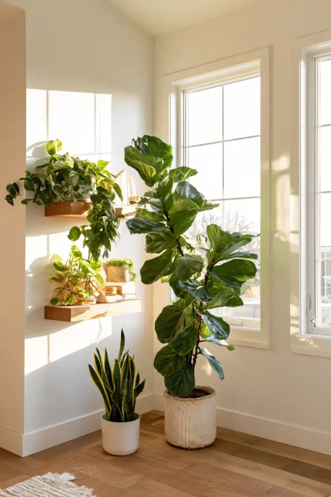 Biophilic Plants Near Window