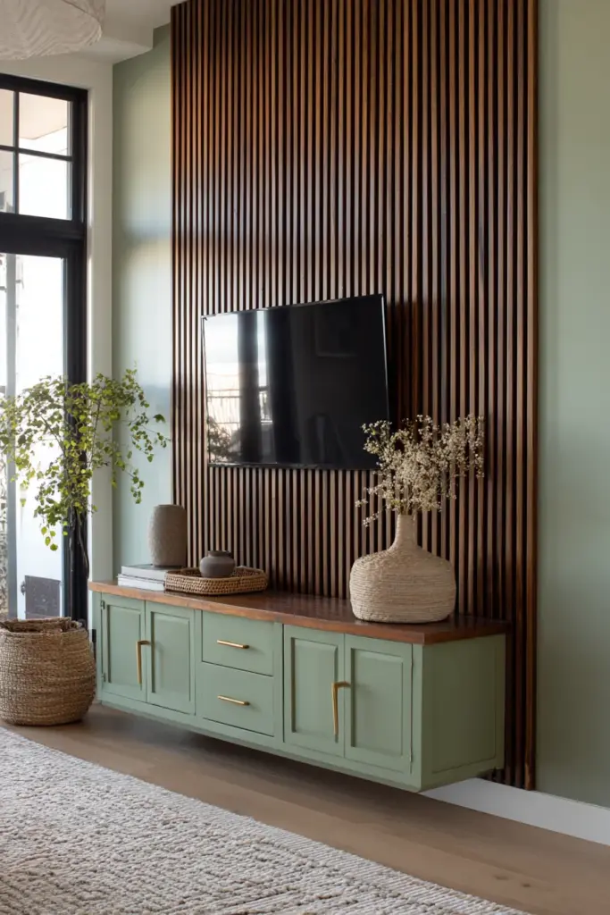 Budget DIY Wood Slat Wall