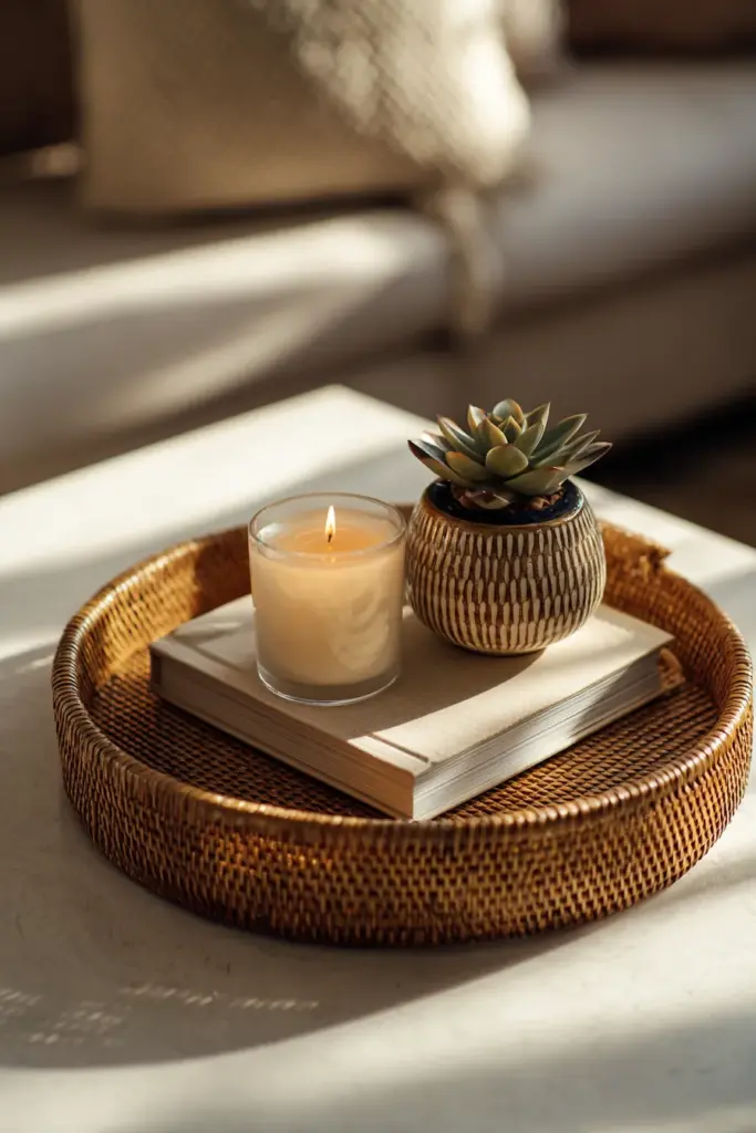 Coffee Table Styling Tray Vignette