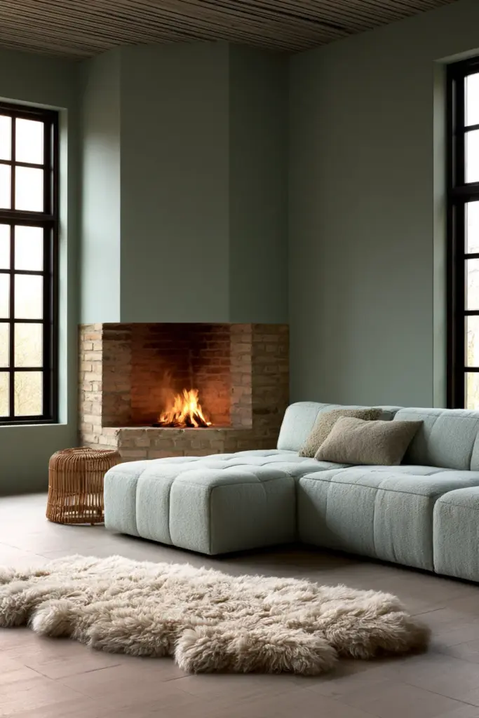 Corner Fireplace Angled Layout