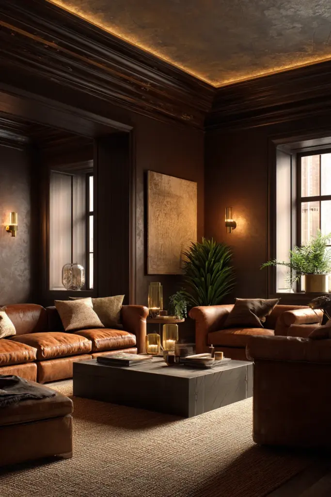 Cozy Soft Brown Living Room