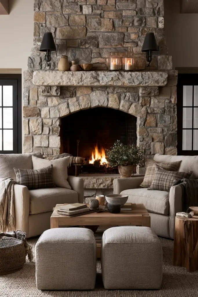 Fireplace as the Main Focal Point