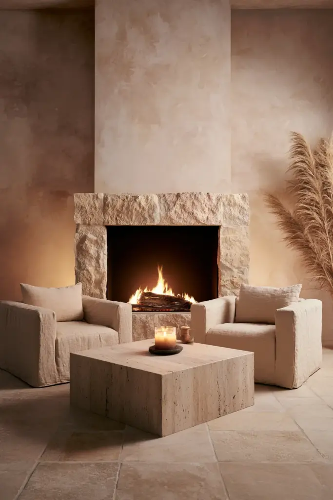 Focal Point Fireplace Seating Arrangement