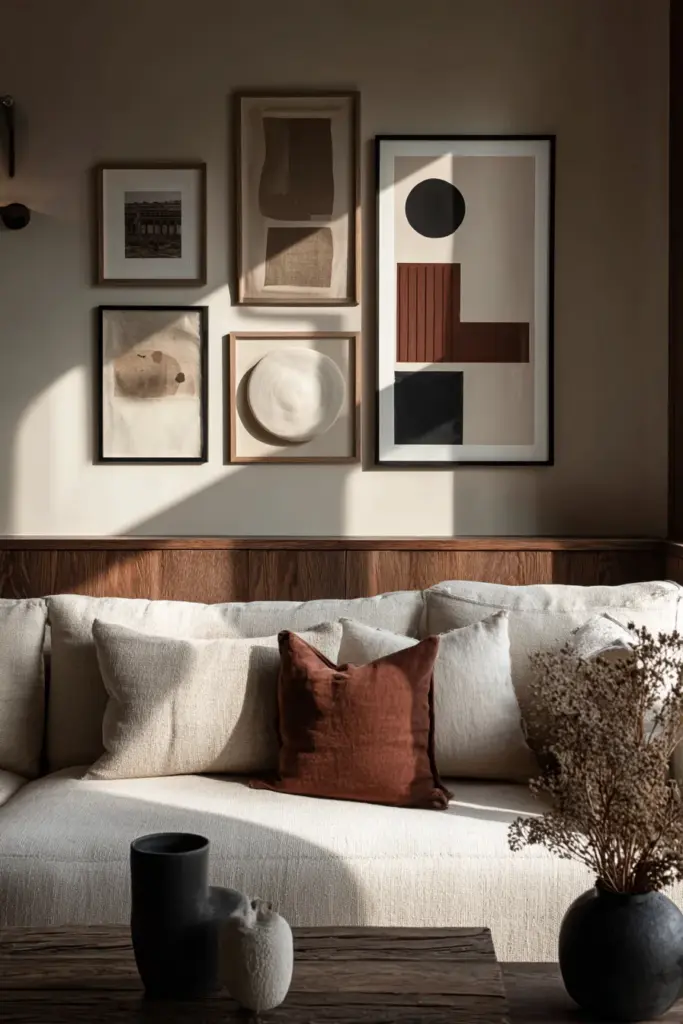 Gallery Wall Styling Modern Living Room